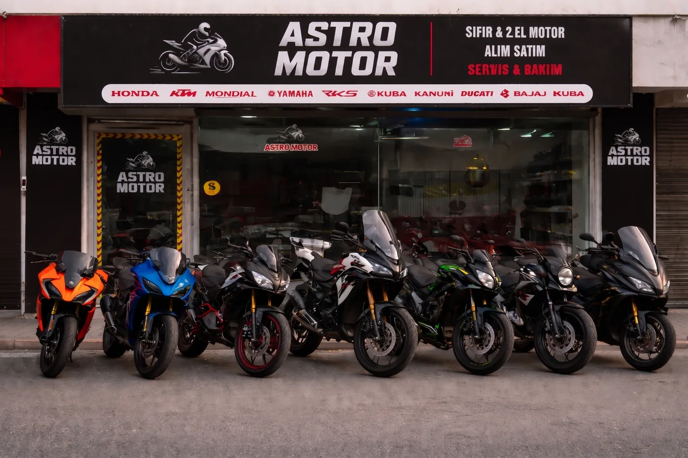 ASTRO MOTOR motosiklet galerisi — dükkân önü